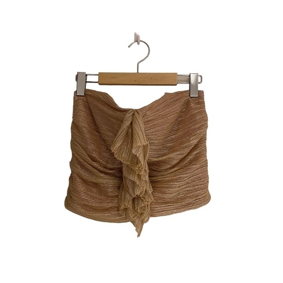 𝅺MAEVE BY ANTHROPOLOGIE Metallic Threaded Tube Top - NEW - Picture 1 of 5